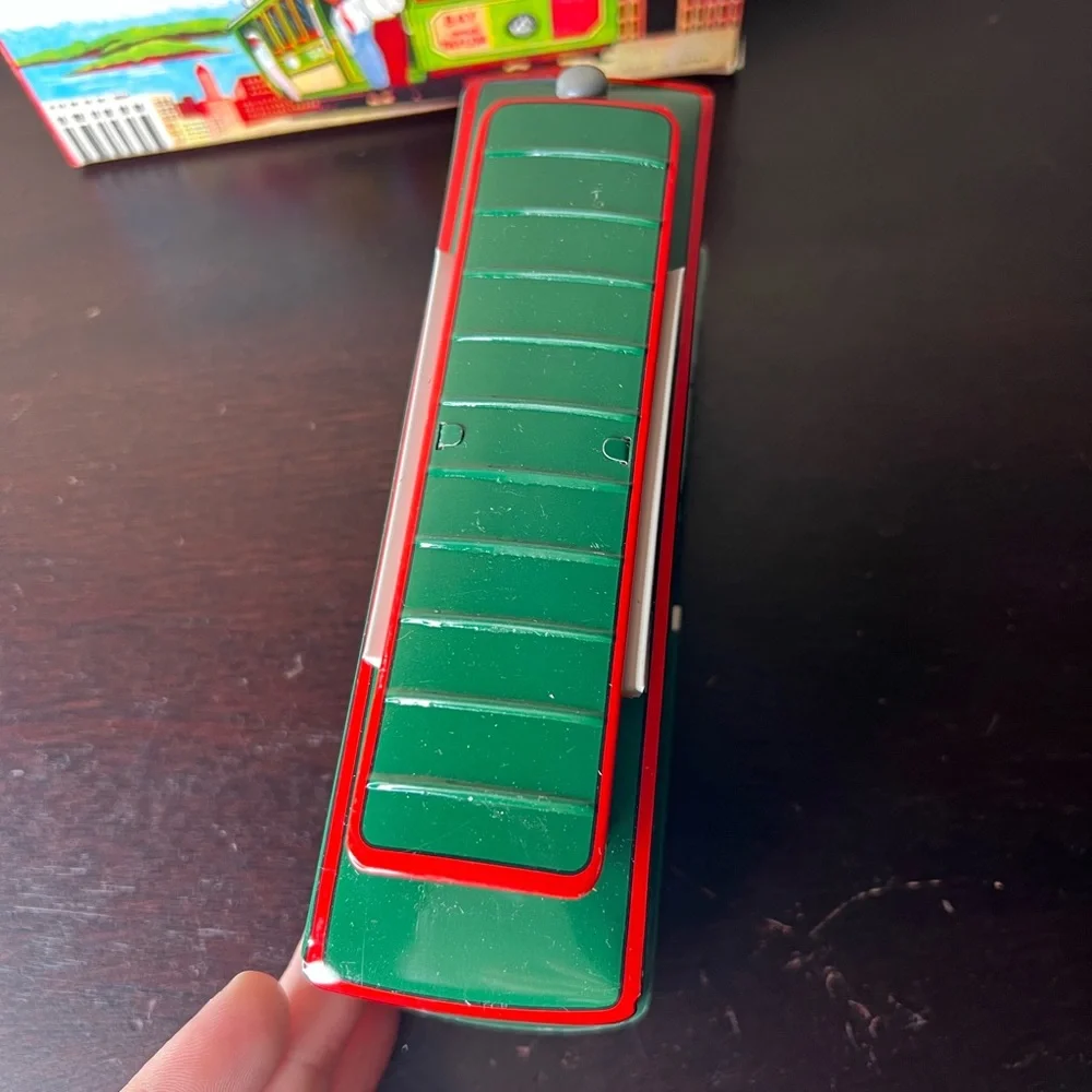 Classic San Francisco Cable Car Toy - Green and Red